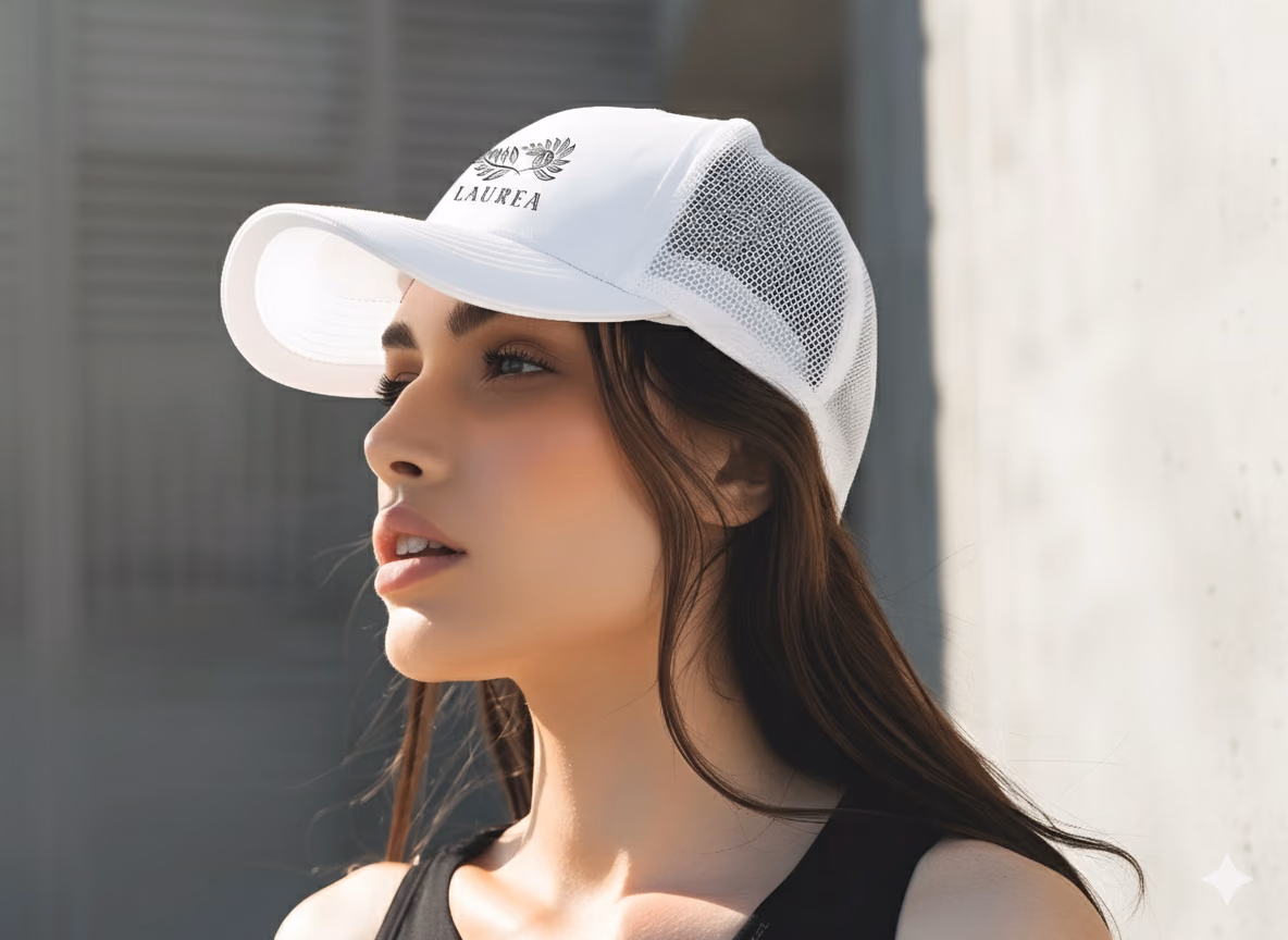 Casquette trucker blanche Laurea