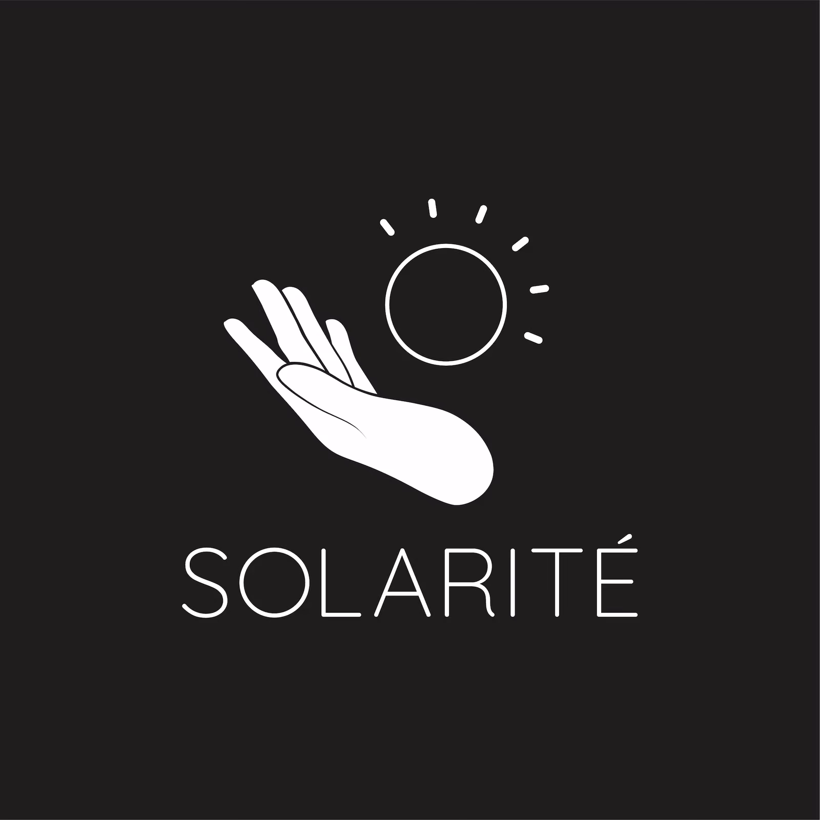 Logo Solarité Blanc sur fond sombre