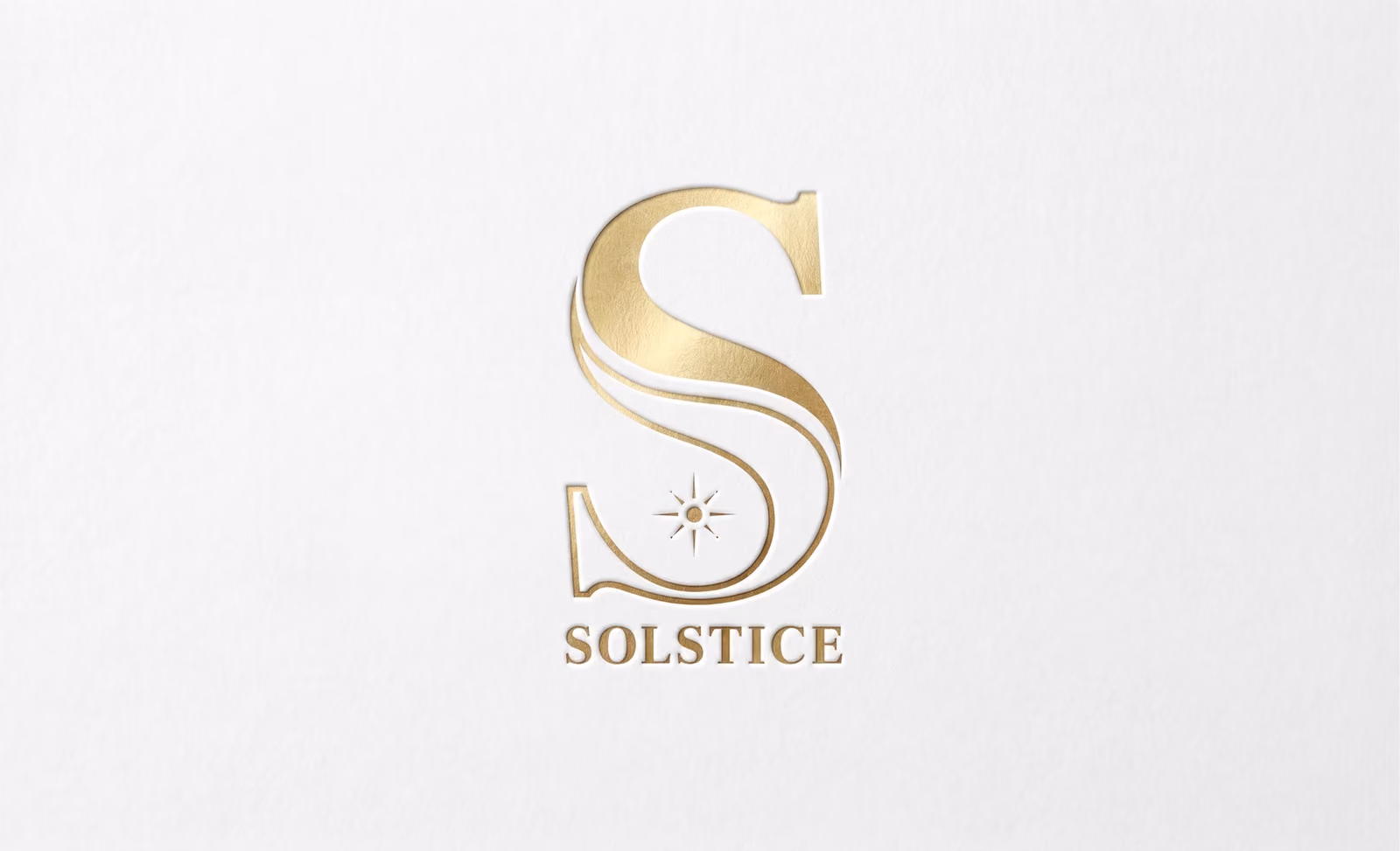 Logo Solstice Embossé Doré