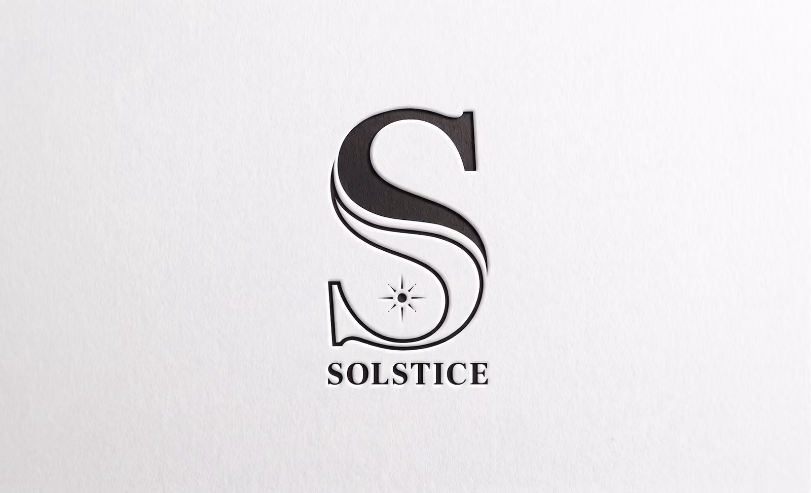 Logo Solstice Embossé Noir